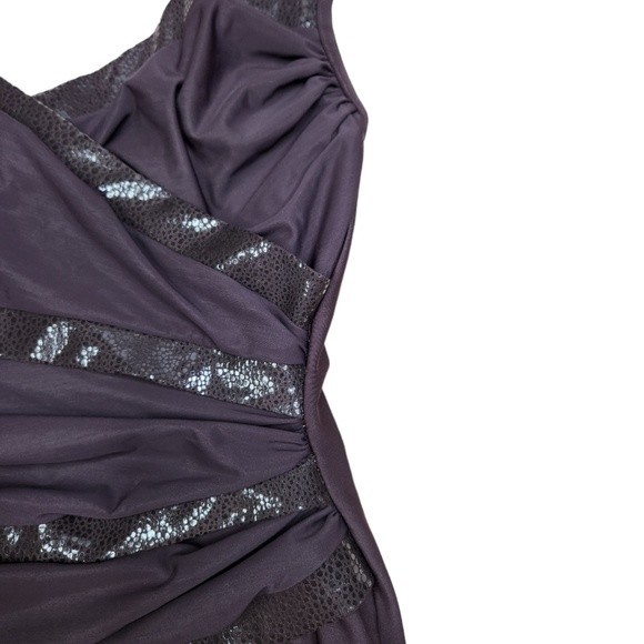 Miraclesuit underwire swimsuit dark Brown Sz 4 - 6 - Picture 2 of 6